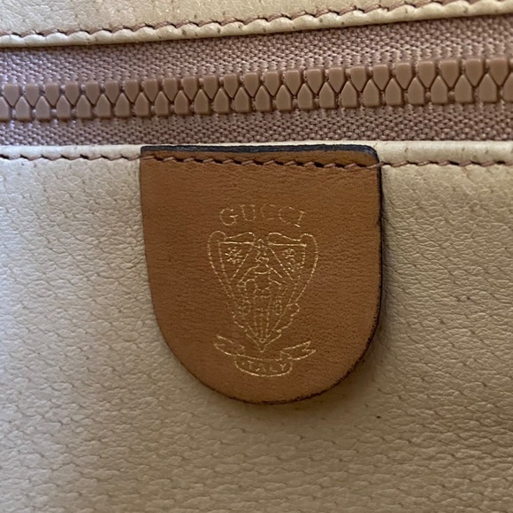 Authentic Gucci Crossbody Shoulder Bag - Vintage - PVC & Leather - Micro GG - Picture 10 of 13